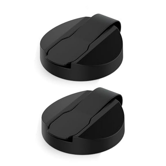 RANME For Good Seasons Cruet Glass Replacement Lids Black Plastic Airtight Set Of 2