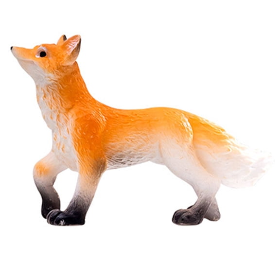 RANME Miniature Fox Figurine For Fairy Gardens Car Decoration Unique Resin Ornament