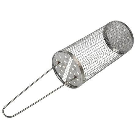 RANME Portable Bbq Cage Rolling Vegetable Basket For Grilling Vegetables And Fish