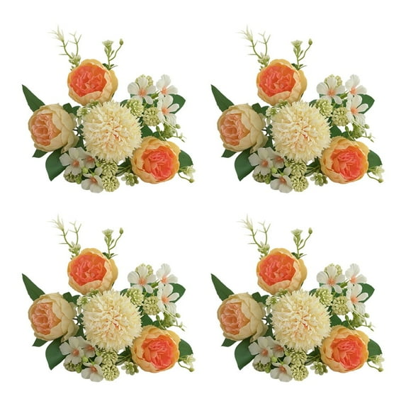 RANME Vibrant 4Pcs Pink Artificial Peonies - Perfect For All Occasions Decor!