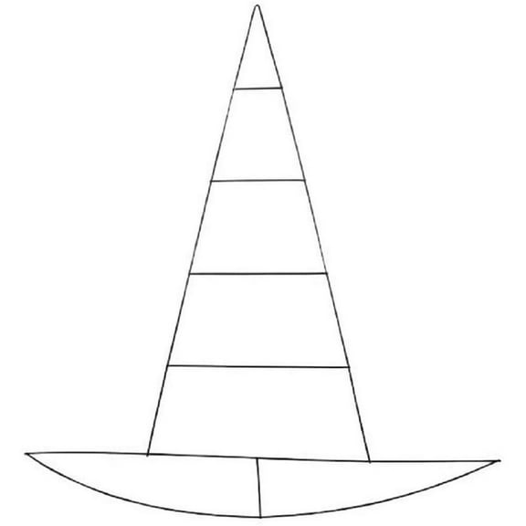 RANME Witch Hat Pumpkin Shaped Wreath Frame Fall Decor Halloween Front Door Hanging Decorations Pumpkin Wreath Form Metal Supplies