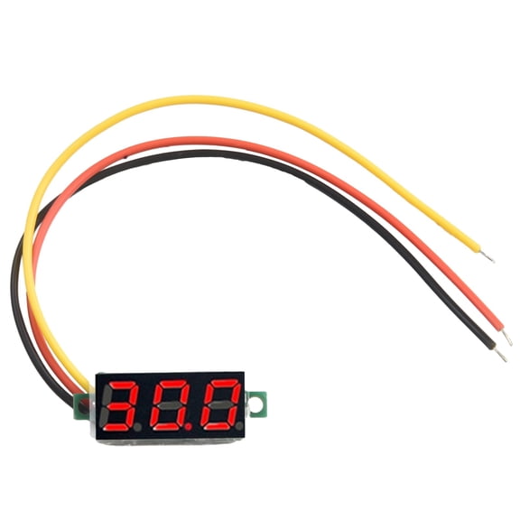 RANMEI 0.28 3-Wire Led Mini Digital Voltmeter Dc0-100V Reverse Protection Voltmeter Voltage Tester Panel Meter Voltage Tester Voltmeter