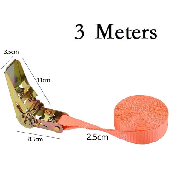 RANMEI 1-10Meters Tie Down Cargo Strap Luggage Lashing Strong Ratchet Belt With Buckle