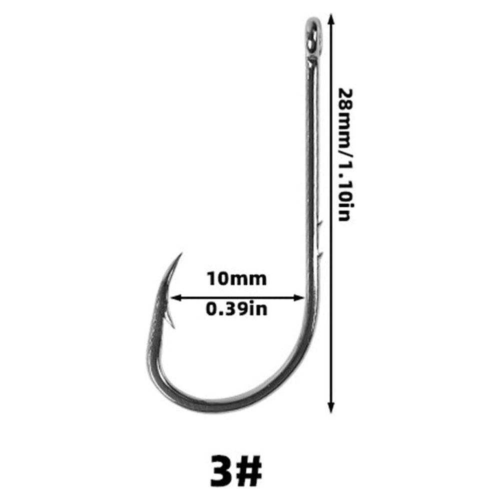 RANMEI 100 double back thorn fish hook tide hook sea fishing crooked