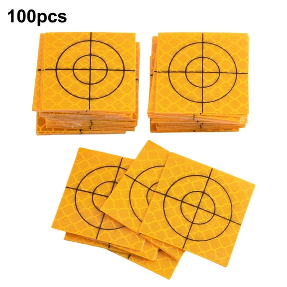 RANMEI 100Pc 0/30/40/50/60Mm Total Station Reflector Reflector Reflector Target Survey Geography Fluorescent Green Sheet Reflective
