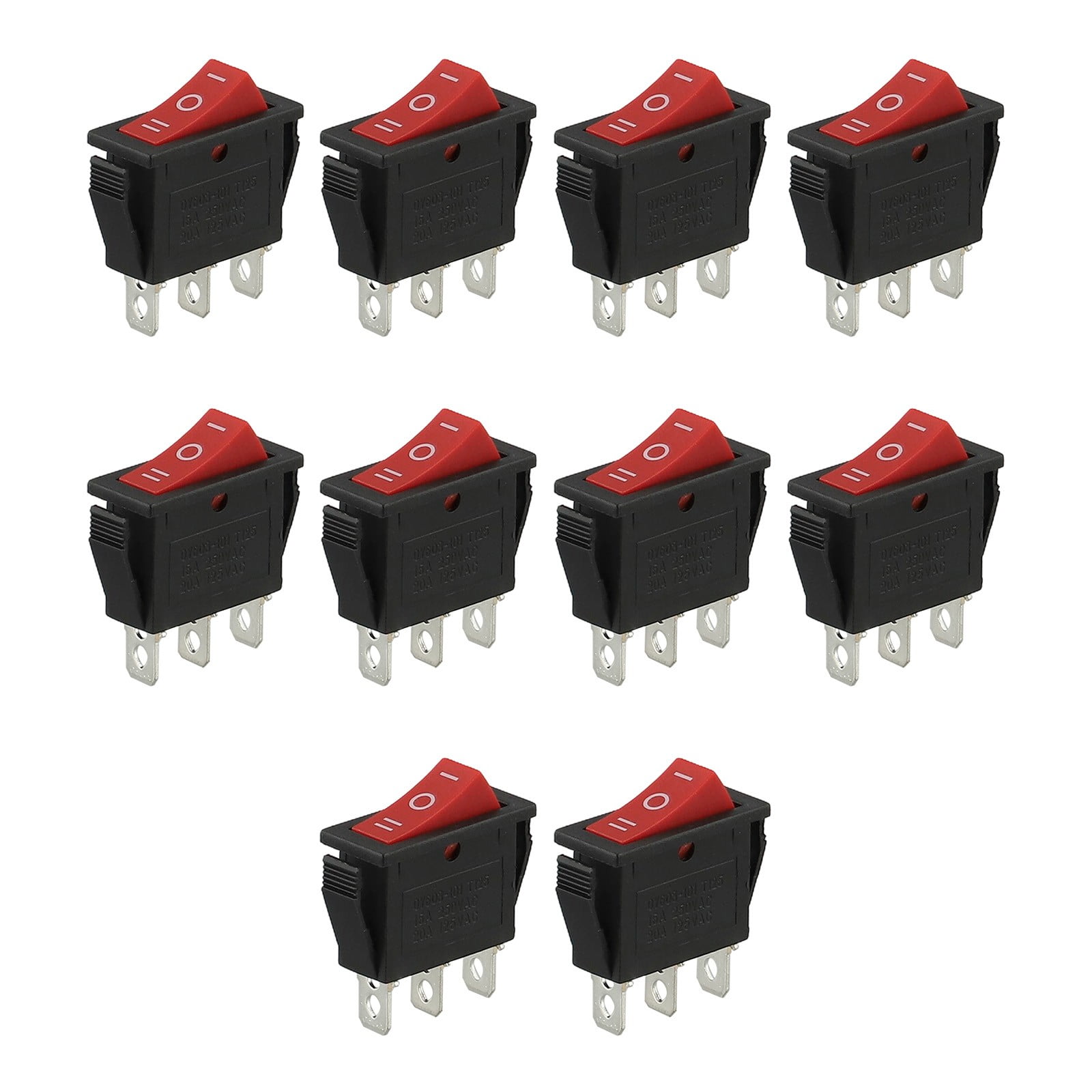 Rocker Switch Switch Blade 5Pcs 2 Pins Position ON/Off AC 15A Toggle PC ...