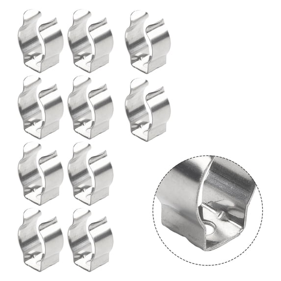 RANMEI 10Pcs Tools Spring Terry Clips Stainless Steel 6/10/12/16/19/25/28Mm Garages Cabinets Tools Storage Narrow Base Tool Pipes Clamp