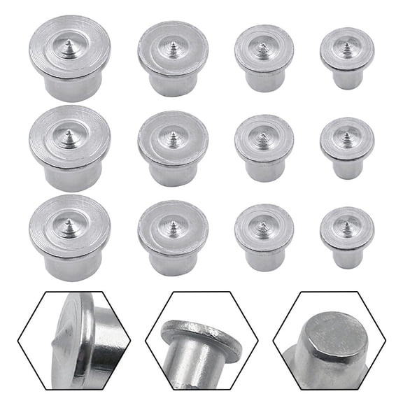 RANMEI 12Pcs Center Points Pin Woodworking Locator Roundwood Punch Wooden Furniture Centering Point Drilling Woodoworking Tools
