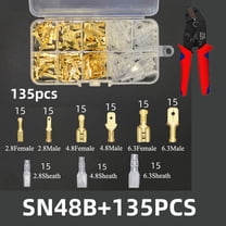 RANMEI 135Pcs Assorted Insulated Electrical Wire Terminal Crimp Pliers Connectors Kit