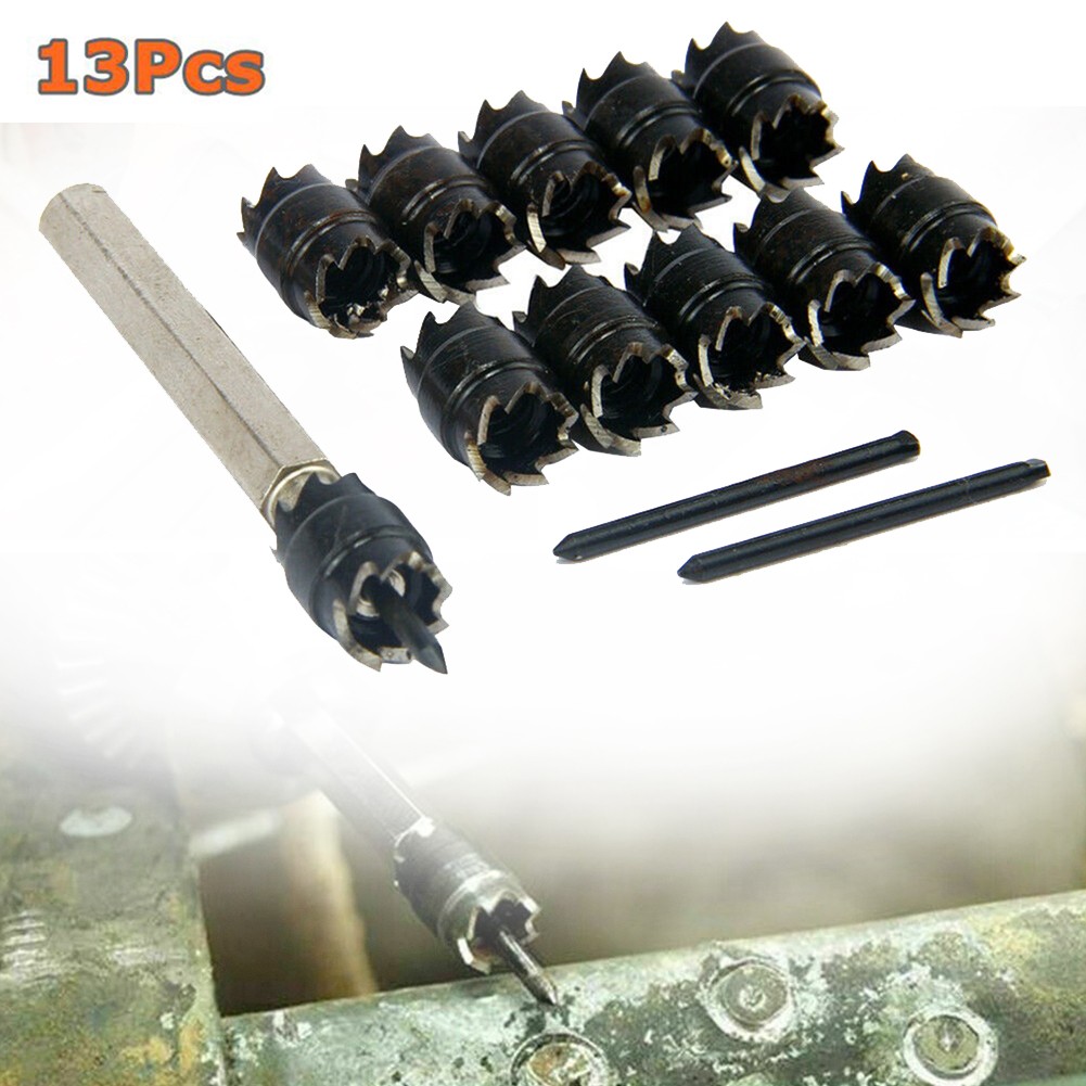 RANMEI 13pcs Spot Weld Drill Bit Rotary Spot Weld Drill Welding Joint