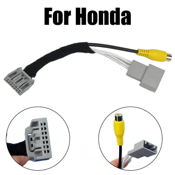 RANMEI 14 Pin Adapter Cable For Honda For Cr-V 2012-2016 Rear Reverse Camera Into-Rca Rear Reverse Camera Into Original Video Input Plu