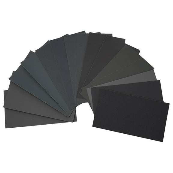 RANMEI 15Pcs Sand Paper Sheets 400 600 800 1000 1200 1500 2000 2500 3000Grit Polishing Car Metal Glass Wood Wet /Dry Sandpaper