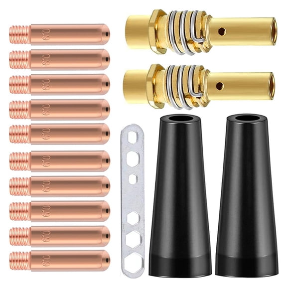 RANMEI 15Pcs/Set For 15Ak For Mig Contact Tips Flux Core Nozzles Tip Holder Diffusers For Mb-15 Welding Torches Accessories