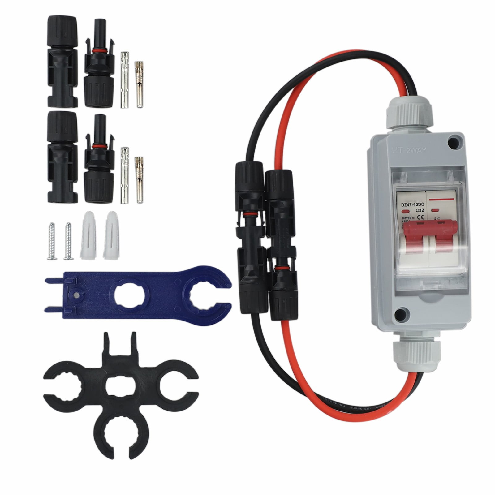 RANMEI 1Pc 2P 32A 500V Photovoltaic Dc Circuit Breaker Solar Junction ...