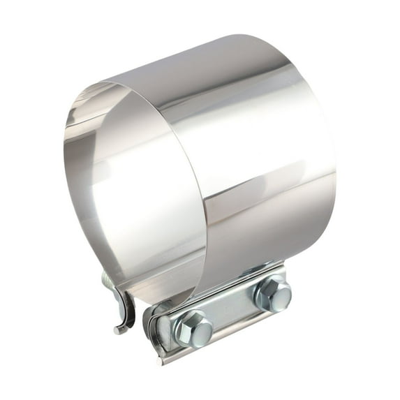 RANMEI 1Pc 304 Stainless Steel Butt Joint Band Muffler Exhaust Pipe Clamp Sleeve 2/2.25/2.5/2.75/3/4 Inch Exhaust Clamp