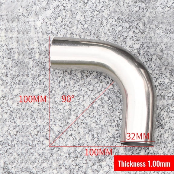 RANMEI 1Pc 32/38/51Mm Stainless Steel Thin Pipe Exhaust Pipe Elbow 90 Degree Elbow Accessories Pipeline Installation Repair Parts
