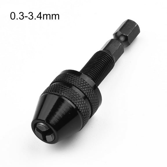 RANMEI 1Pc Keyless Chuck Conversion 1/4 Inch Hex Shank Adapter Drill Bit Quick Change Driver Electric Drill Power Tool Accessories