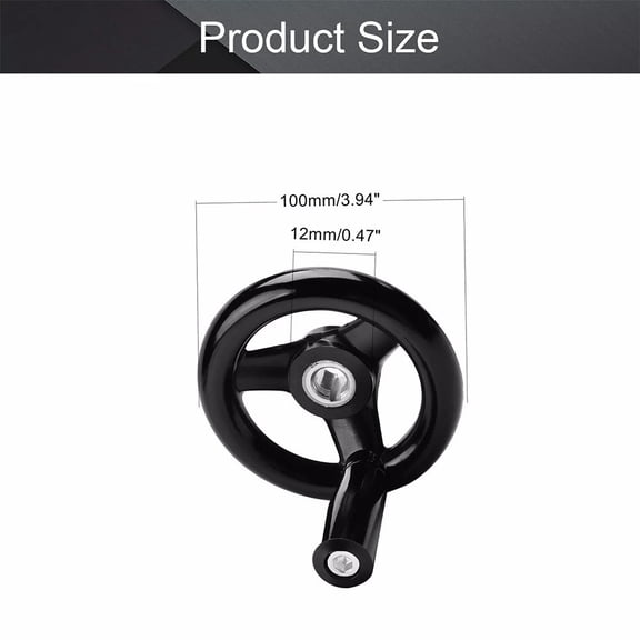 RANMEI 1Pc Lathemillinghandwheeld125/200/100/160Mm 3 Spoke Hand Wheel With Revolving Handle For Milling Machine Lathes Grinders