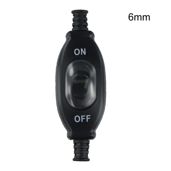 RANMEI 1Pcs 204 Ip65 Waterproof Dustproof In-Line Switch Black Or White Silver Contact Double Cut Switch For Appliances/Lamps