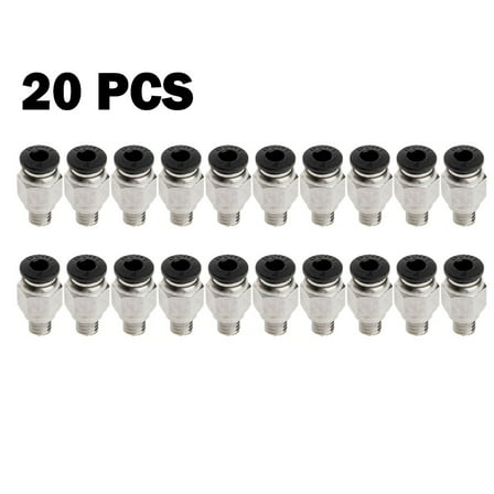 RANMEI 20Pcs Pneumatic Connector Pc4 M6 For Tight Connection Of For 4Mm Ptfe Tubing
