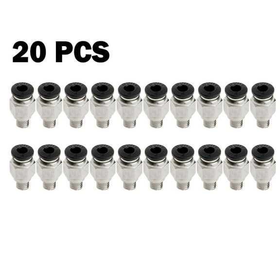 RANMEI 20Pcs Pneumatic Connector Pc4 M6 For Tight Connection Of For 4Mm Ptfe Tubing