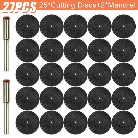 RANMEI 27Pcs Metal Cutting Saw Blade Mini Metal Small Cutting Discs Ø32Mm 2X Mandrel For Proxxon Tools Grinding Wheel With Spindle