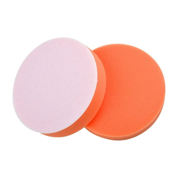 RANMEI 2Pcs 2"/3"/4"/5"/6"/7" Flat Sponge Orange Polishing Pad Car Polishing Buffing Pad Flat Sponge Polisher Buffer Pads Clean Parts