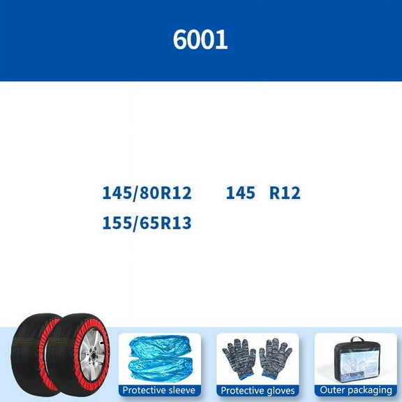 RANMEI 2Pcs Anti-Skid Chains Car Wheel-Emergency Tire Chain Snow Socks Winter Black Red Car Accessories Super Fiber Nylon