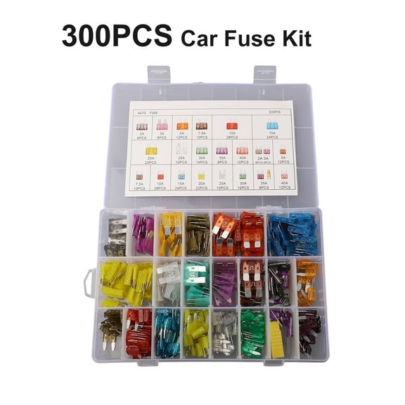RANMEI 300Pcs Fuse Car Blade Fuse Assortment Assorted Kit Mini Small Size Blade Set/Kit With Plastic Shell Box Car Replace Accessories