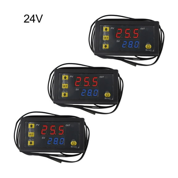 RANMEI 3Pcs Digital Thermostat Switch With Waterproof Sensor For Various Applications
