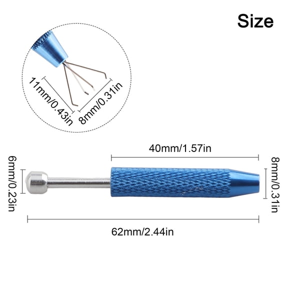 RANMEI 4-Jaw Claw Tweezer Ic Extractor Electronic Component Spring Picking Pen Chip Screws Grab Mobile Gem Beads Holder Pick-Up Tool