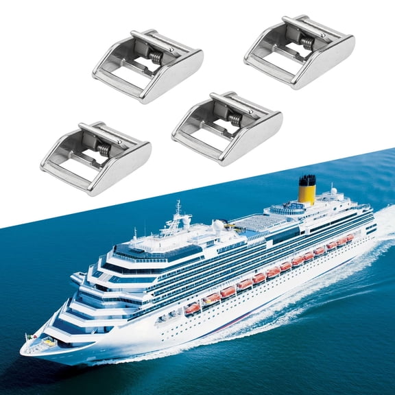 RANMEI 4 Pcs Cam Buckle 304 Stainless Steel Ratchet Buckle For 25Mm Metal Buckles