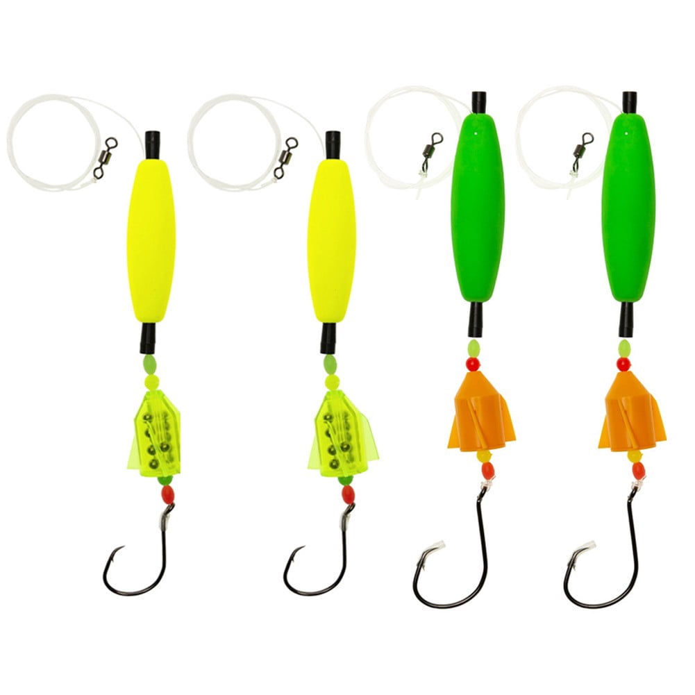 RANMEI 4Pc Catfish Float Rigs Circle Hooks For Peg Rotating Rattles ...