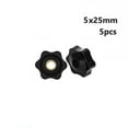 thumbnail image 1 of RANMEI 5Pcs Plum Hand Tight Nut Star Mechanical Black Thumb Nut Clamping Knob Hand Nuts, 1 of 9