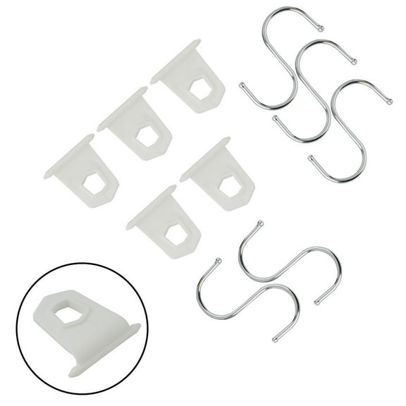 RANMEI 5Set Camping Awning Hooks Clips Rack Tool Awning Clothes Hooks For Rv Camper Caravan Stainless Steel Hooks Exterior Trim