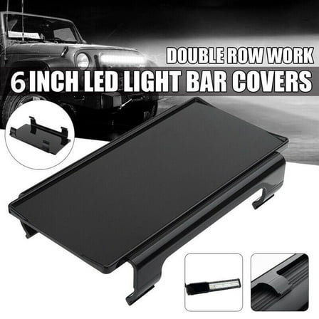 RANMEI 6 Inch Led Work Light Bar Black Lens Cover Double Row For Off-Road Suv Truck Atv Car Spotlight Hood Accessory