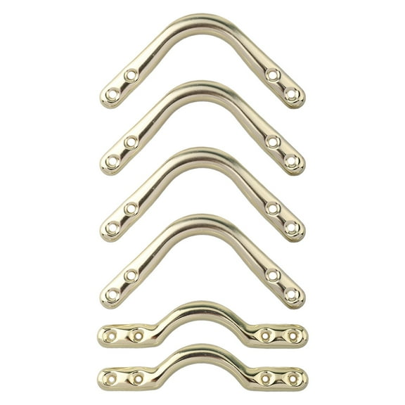 RANMEI 6Pc 4Inch Pool Table Iron Corner Drop Ball Net Bag Corner Gold