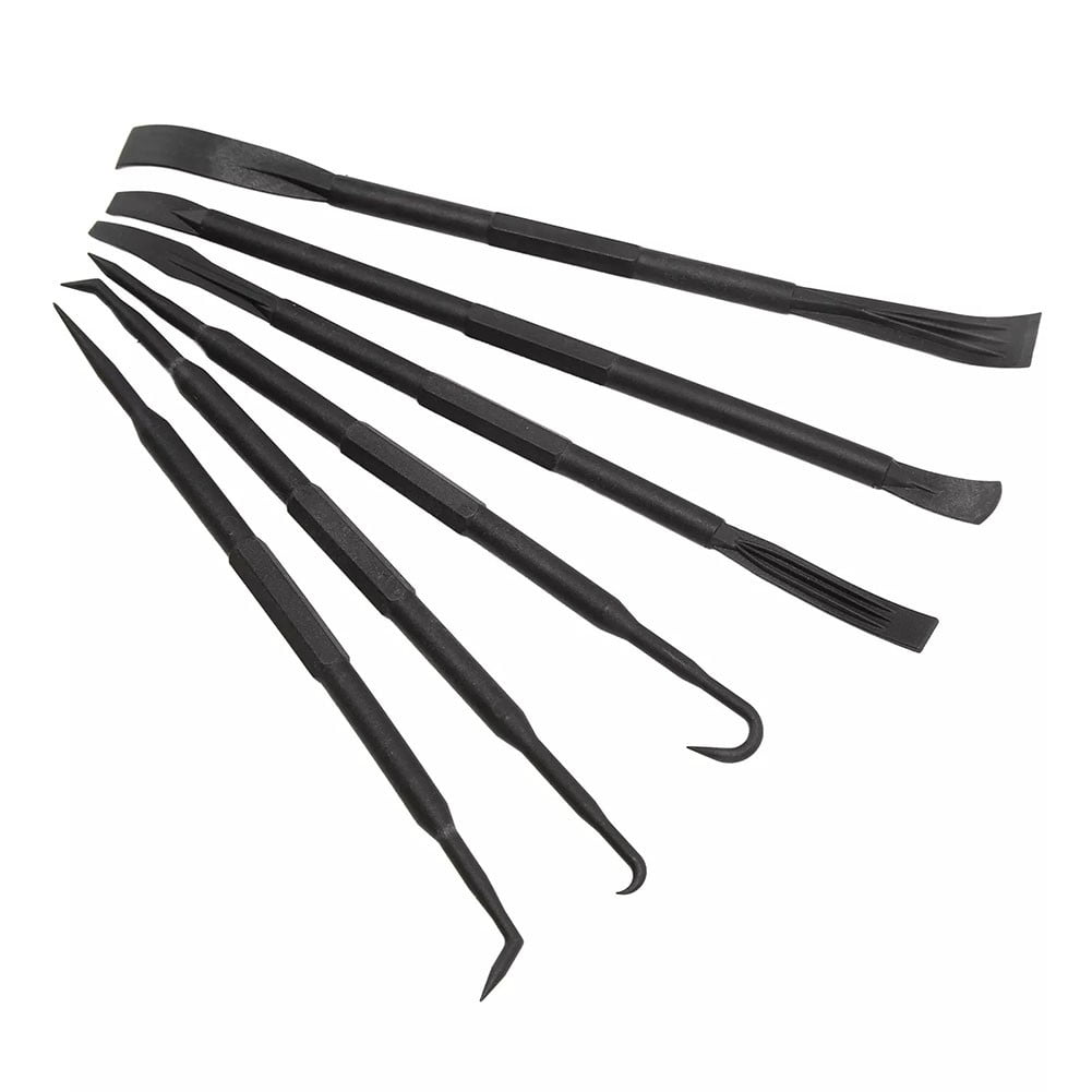 6-Piece Pry Bar & Hook Tool Set - ABS Plastic Demolition & Trim Removal Tools