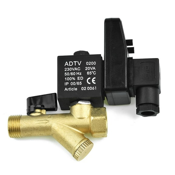 RANMEI Ac220V Automatic Electronic Timed Air Tank Water Moisture Drain Valve For 2 Way Air Compressor Gas Tank Electronic Drain Valve