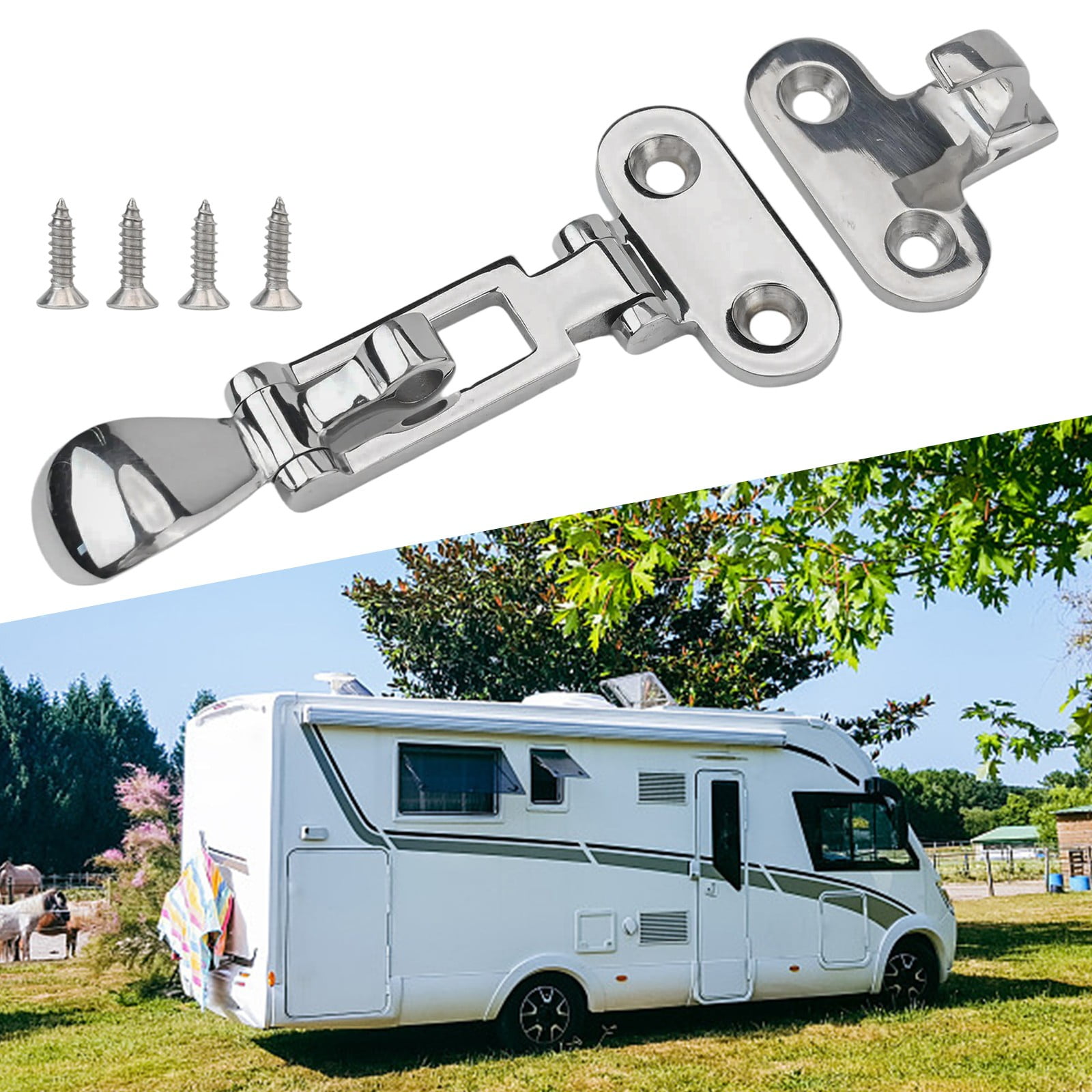 RANMEI Anti-Rattle Marine Latch: 316 Stainless Steel Door Buckle For ...