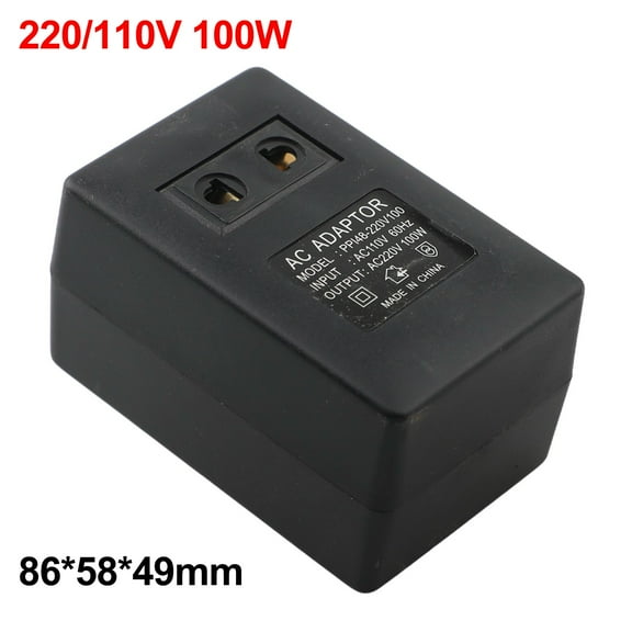 RANMEI Black Ac 220V To 110V Transformer Step-Down Converter Stable Output Voltage Wide Compatibility Compact And Portable Easy To Use