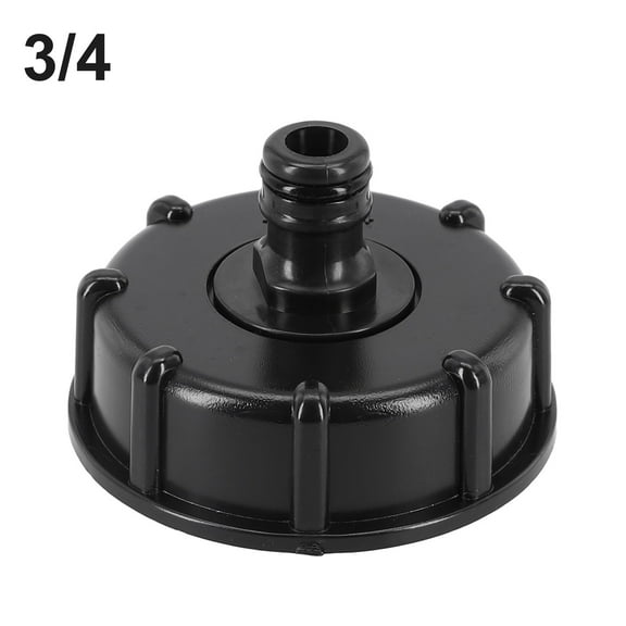 RANMEI Black Ibc Tank Tap 60Mm 1/2" 3/4" Coarse Thread Fitting 1000L Water Container Pipe Reducer Connector Garden Hose Pipe Adapter