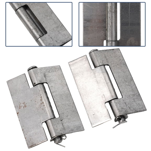 RANMEI Butt Welded Hinge For Heavy Metal Doors Double Flat Steel Construction Set Of 2