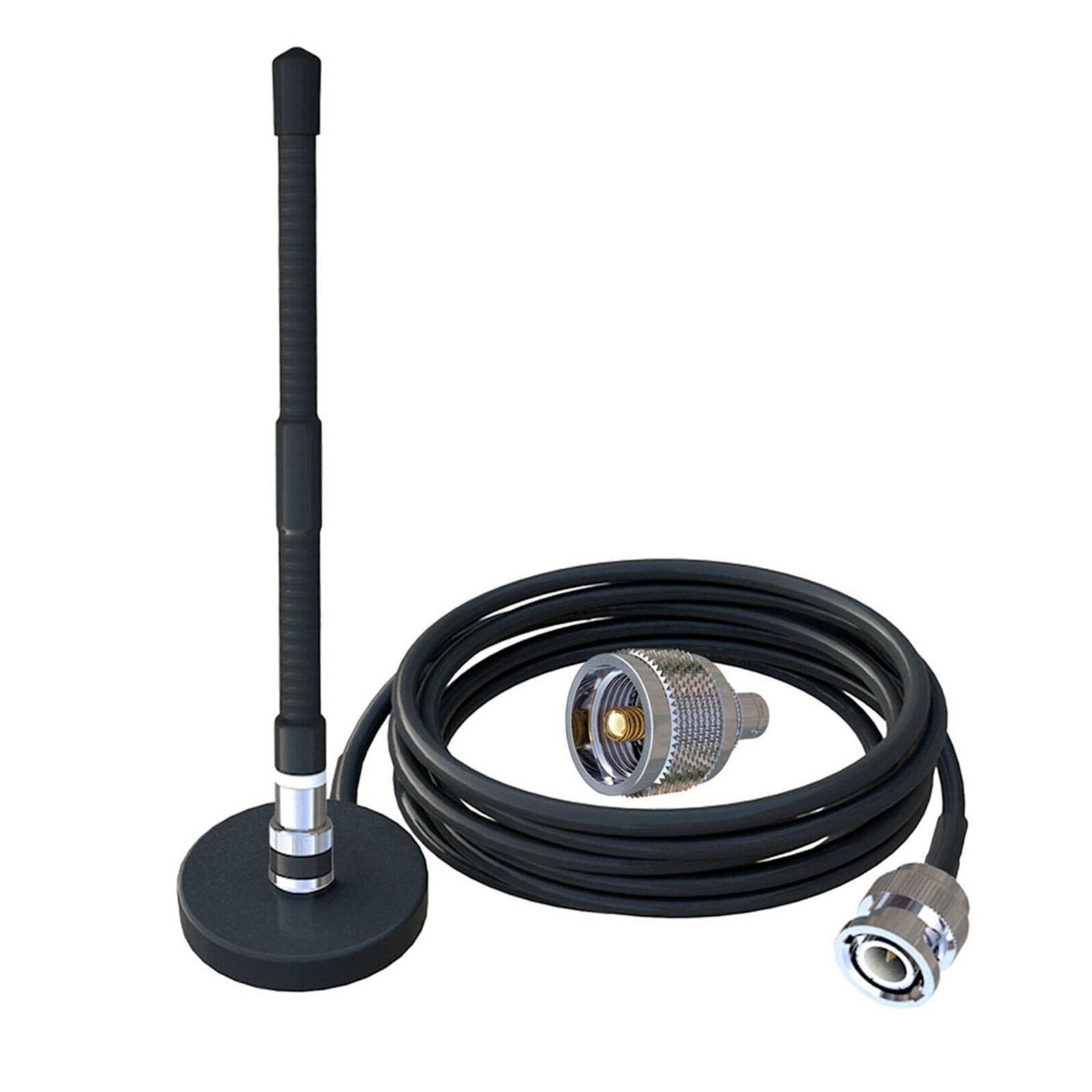 RANMEI CB Antenna 27MHz Soft Whip with Magnetic Base RG58 BNC Extension Cable PL259