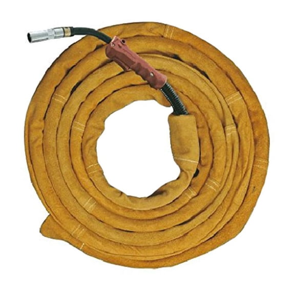 RANMEI Cable Jacket Tig Torch Cable Cover Abrasion Resistant Cables Protector Hose Sleeve Replacement Two-Layer Leather