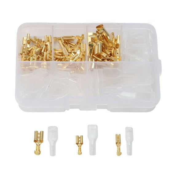 RANMEI Comprehensive Cable Spade Lug Replacement Kit 120 Pieces Of Connectors And Insulating Sleeves For Various Uses