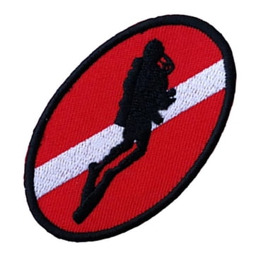 200 Dives SCUBA Flag Patch - Embroidered Iron-On For Dive Gear & Jackets