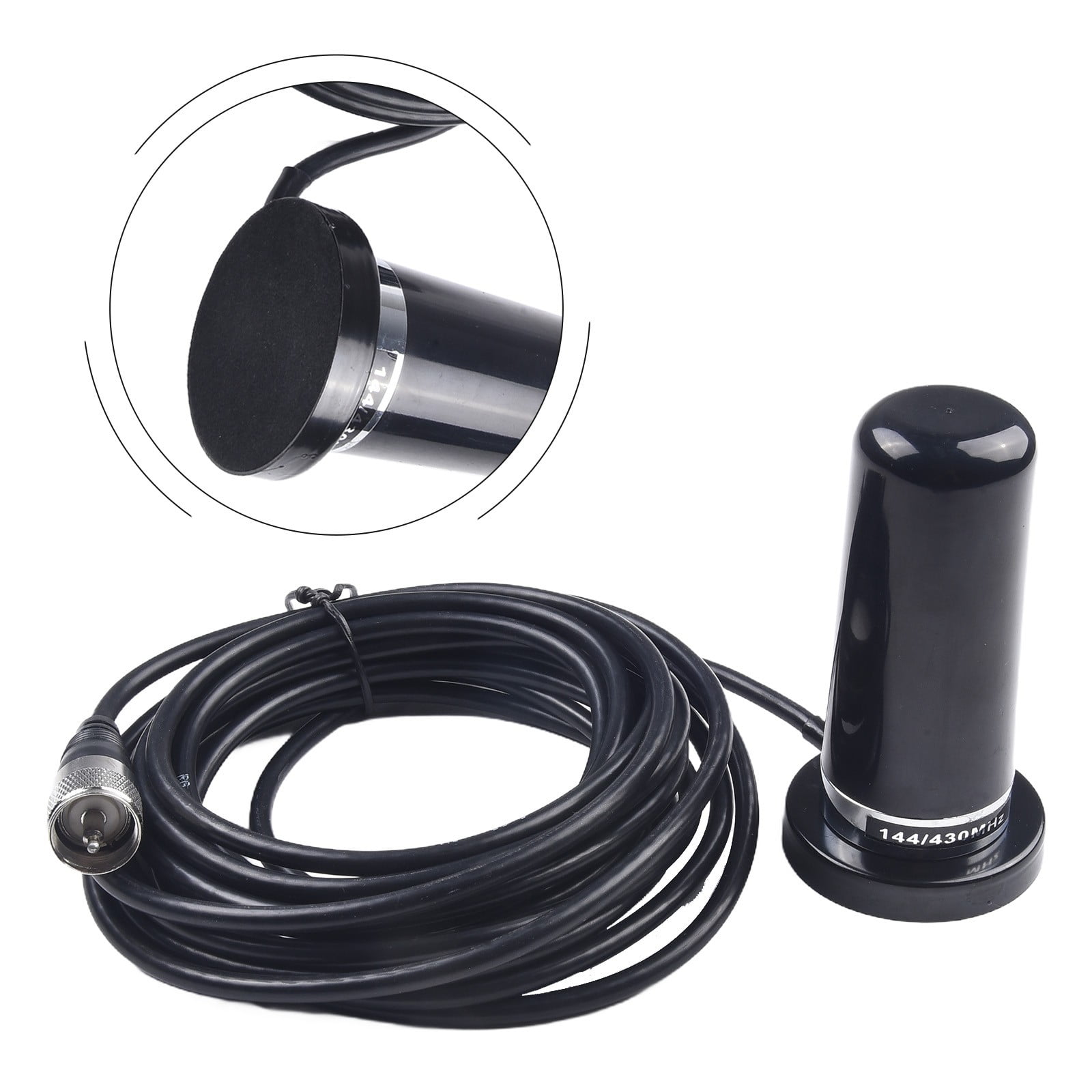 Magnetic Mount Dual-Band Antenna with Coax Cable PL-259, SMA Standard & SMA Reverse Connectors