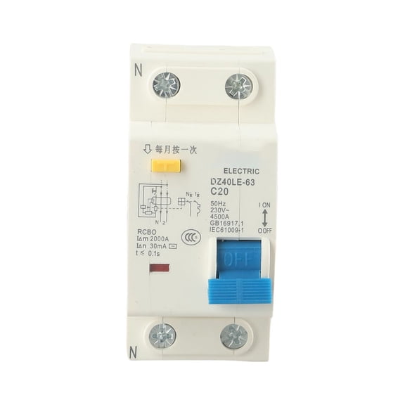 RANMEI Fi Circuit Breaker 1P+N With Rcbo Leakage Protected Circuitbreaker Ac230V Switch
