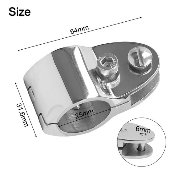 RANMEI For Bimini Top Hinged Jaw Slide Rail Mount 316 Stainless Steel Marine Hardware